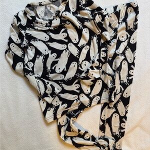 Cat & Jack Black and White Ghost Pajama Set